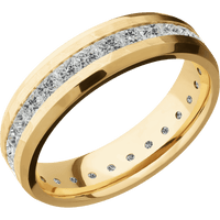 10K Yellow Gold + Hammer , Polish Finish
