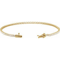 14K Yellow Gold 1 5/8 CTW Natural Diamond Lightweight Line 7" Bracelet