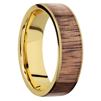 14K Yellow Gold + Sand Finish