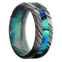 Damascus + Acid Finish + Black Mother of Pearl