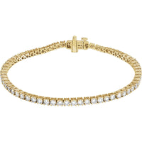 14K Yellow Gold 4 CTW Lab-Grown Diamond Line 7" Bracelet