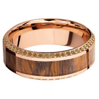 14K Rose Gold + Polish , Polish Finish