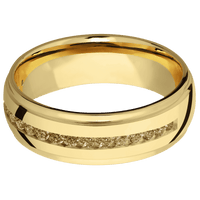 14K Yellow Gold + Polish , Polish Finish