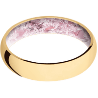 10K Yellow Gold + Polish Finish + King's Pink