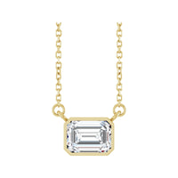 14K Yellow Gold 1 1/8 CT Lab-Grown Diamond 18" Necklace