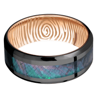 Zirconium + Polish , Polish Finish + 14K Rose Gold