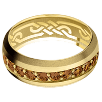 18K Yellow Gold + Satin , Sand Finish