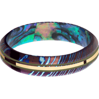 Titanium Damascus + Polish , Polish Finish + Abalone