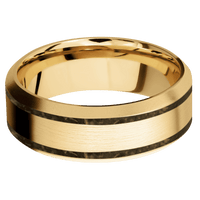 10K Yellow Gold + Satin , Bead Finish