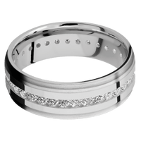 10K White Gold + Polish , Satin Finish