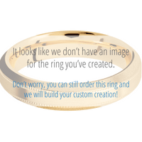 14K Yellow Gold + Satin , Sand Finish