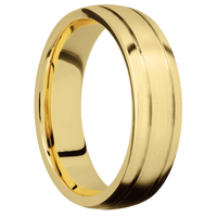 10K Yellow Gold + Satin , Satin Finish