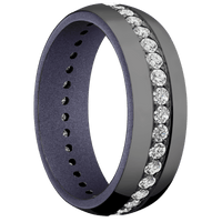 Zirconium + Polish Finish + Crushed Orchid