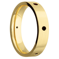 14K Yellow Gold + Satin Finish