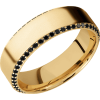 10K Yellow Gold + Bead , Bead Finish
