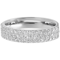 14K White Gold band with 55 Round Lab Grown Diamond having TCW-.82