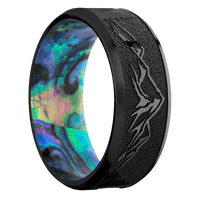 Zirconium + Polish , Satin Finish + Abalone