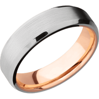 Platinum + Satin , Polish Finish + 14K Rose Gold