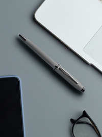 Townsend® Polished Slate Gray Engraved Diamond Pattern with Slate Gray PVD Appointments Ballpoint Pen