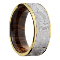 14K Yellow Gold + Satin Finish + Cocobolo