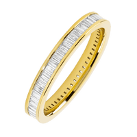 18K Yellow Gold band with 64 Baguette Lab Grown Diamond having TCW-1.28