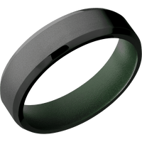 Zirconium + Bead , Polish Finish + Highland Green