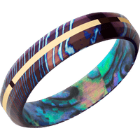 Titanium Damascus + Polish , Polish Finish + Abalone