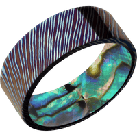 Titanium Damascus + Polish Finish + Abalone