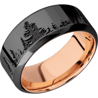 Zirconium + Polish , Polish Finish + 14K Rose Gold