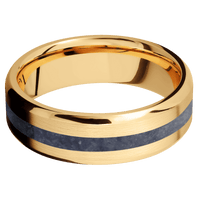 14K Yellow Gold + Satin , Polish Finish