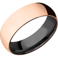 14K Rose Gold + Polish Finish + Zirconium