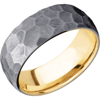Tantalum + Rock Finish + 10K Yellow Gold