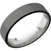 Tantalum Noir + Sand Finish + 14K White Gold