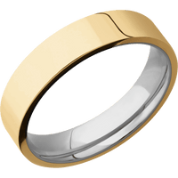10K Yellow Gold + Polish Finish + Titanium