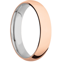 14K Rose Gold + Polish Finish + Titanium