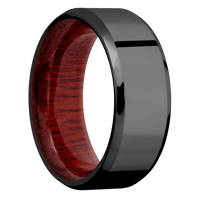 Zirconium + Polish , Polish Finish + Blood Wood