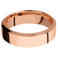 14K Rose Gold + Polish , Satin Finish