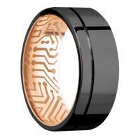 Zirconium + Polish , Polish Finish + 14K Rose Gold