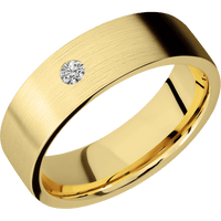 14K Yellow Gold + Satin Finish