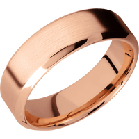 14K Rose Gold + Satin , Polish Finish