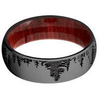 Zirconium + Polish Finish + Red Heart