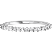 14K White Gold band with 18 Round Lab Grown Diamond having TCW-.27
