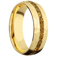 10K Yellow Gold + Hammer Finish