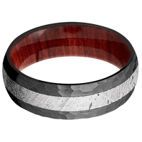 Zirconium + Hammer Finish + Red Heart