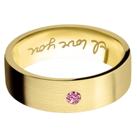 14K Yellow Gold + Satin Finish