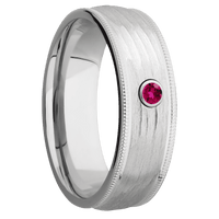 18K White Gold + Treebarkh Finish