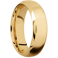 10K Yellow Gold + Bead , Polish Finish