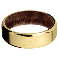14K Yellow Gold + Satin , Polish Finish + Sequoia