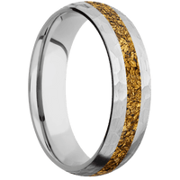 10K White Gold + Hammer Finish