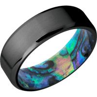 Zirconium + Bead , Polish Finish + Abalone